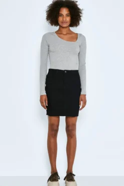 Noisy May Falda Denim Mini Negro Hot