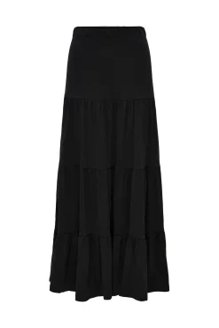 Only Falda Larga Negro Sale