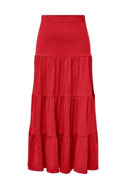 Only Falda Larga Rojo Hot