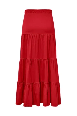 Only Falda Larga Rojo Hot