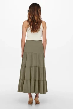 Only Falda Larga Verde New