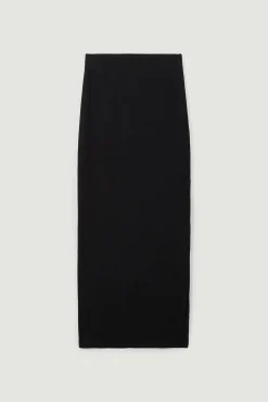 Pimkie Falda Larga Con Volante Negro Hot