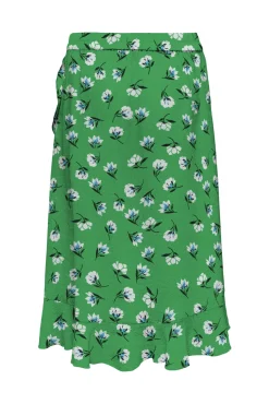 Only Falda Larga Cruzada Verde