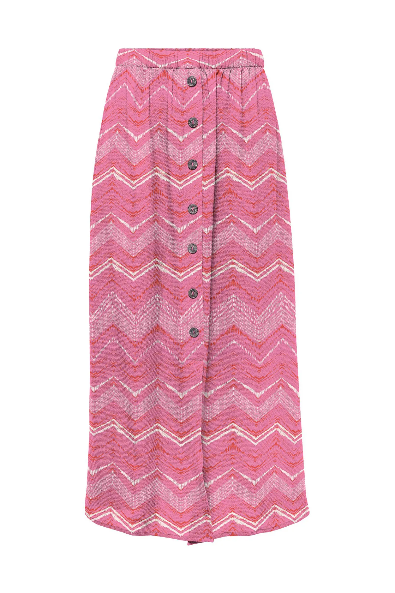 Only Falda Larga Estampada Rosa