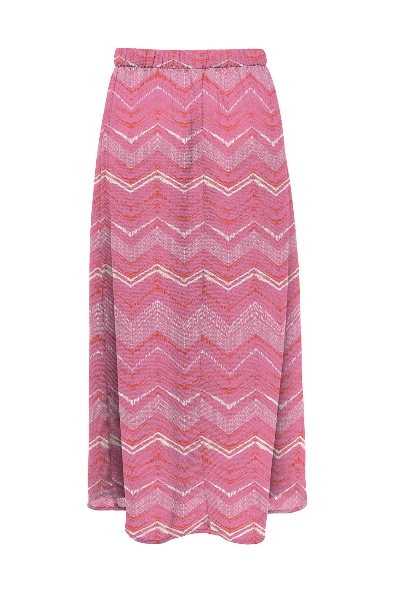 Only Falda Larga Estampada Rosa