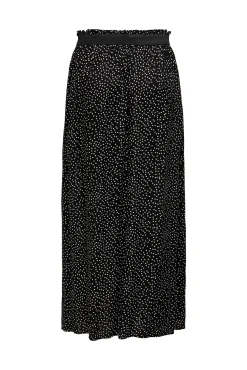 Only Falda Larga Estampada Cintura Elastica Negro Hot