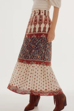 Slowlove Falda Larga Fluida Estampada Multicolor Best