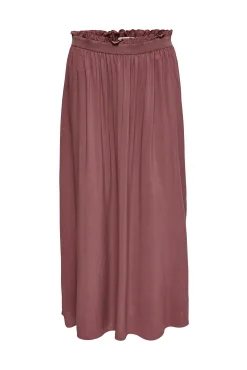 Only Falda Larga Holgada Con Cintura Elastica Rosa Clearance
