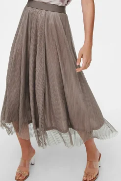 Only Falda Larga Tul Gris Medio Hot