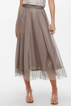 Only Falda Larga Tul Gris Medio Hot