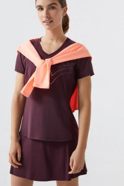 Dash and Stars Falda Malla Interior Morado Rosa