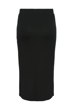 Pieces Falda Midi Negro Best