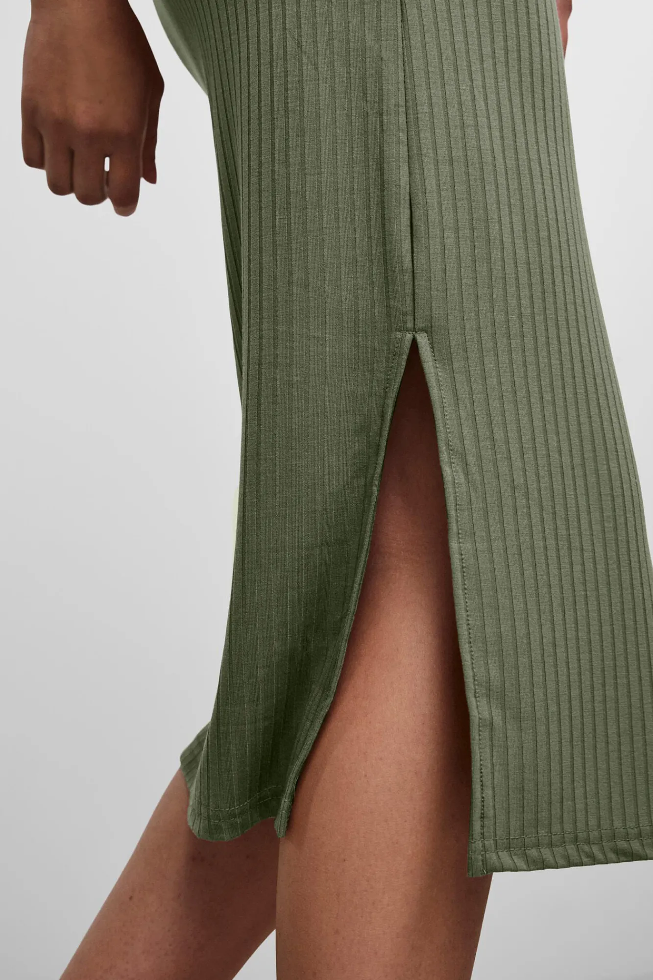 Pieces Falda Midi Verde