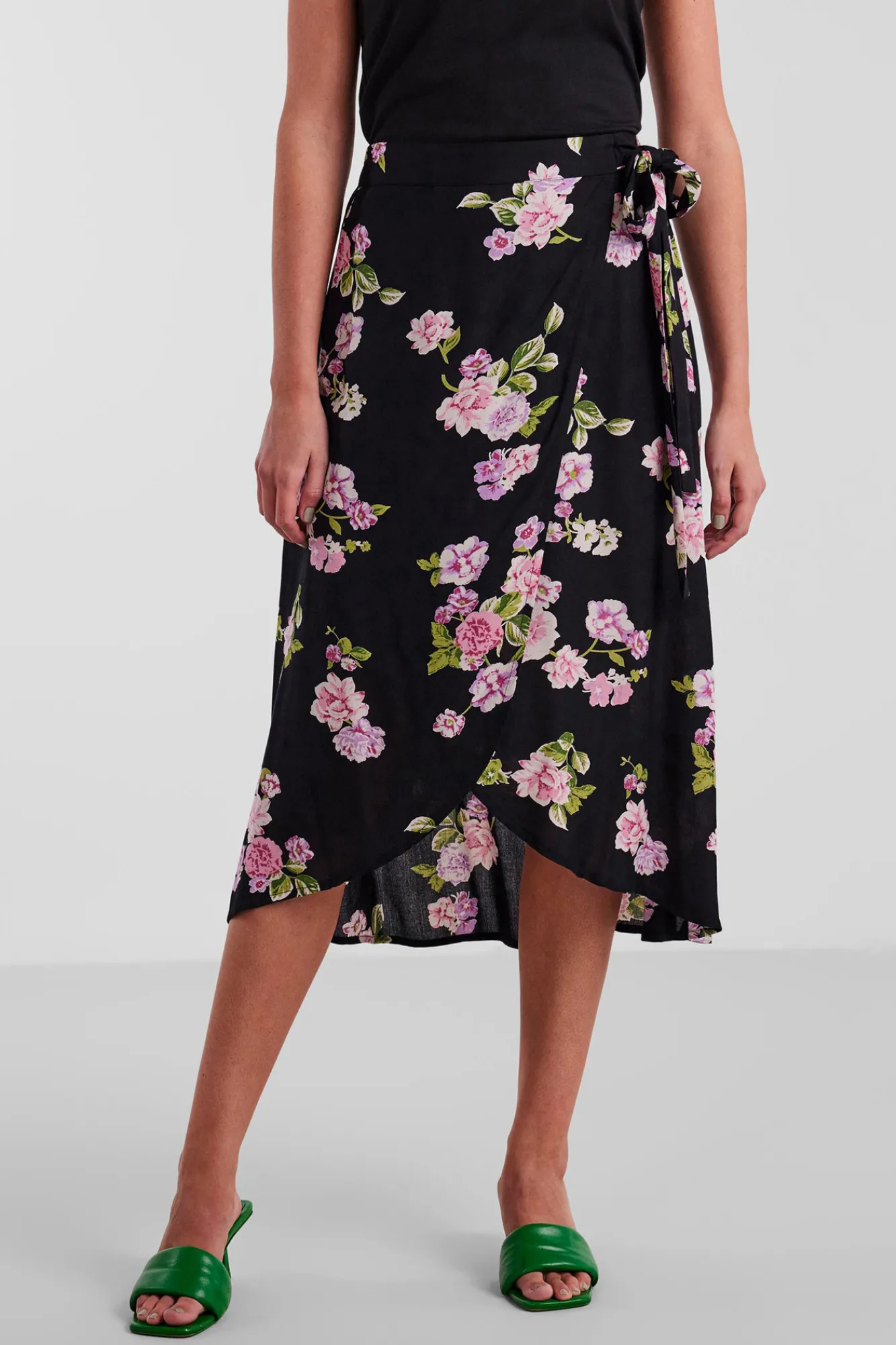 Pieces Falda Midi Cruzada. Multicolor Clearance
