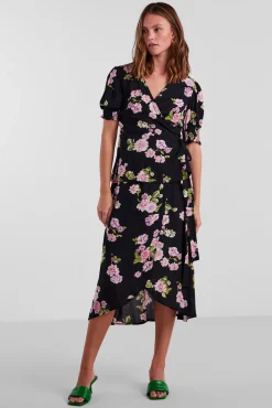 Pieces Falda Midi Cruzada. Multicolor Clearance