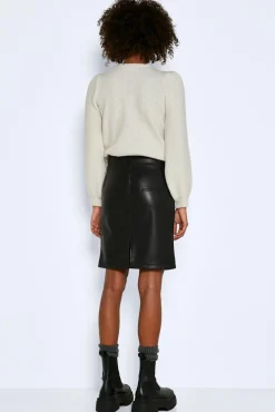 Noisy May Falda Midi De Polipiel Negro Online
