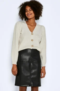 Noisy May Falda Midi De Polipiel Negro Online