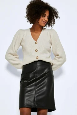 Noisy May Falda Midi De Polipiel Negro Online