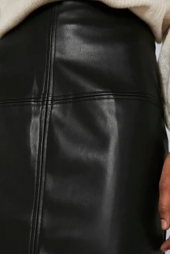 Noisy May Falda Midi De Polipiel Negro Online