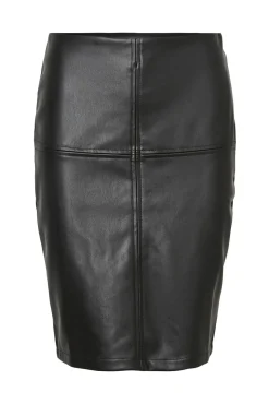 Noisy May Falda Midi De Polipiel Negro Online