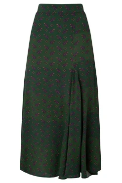Slowlove Falda Midi Estampada Estampado Verde Online