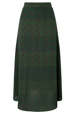 Slowlove Falda Midi Estampada Estampado Verde Online