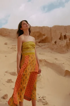 Slowlove Falda Midi Estampada Multicolor Outlet