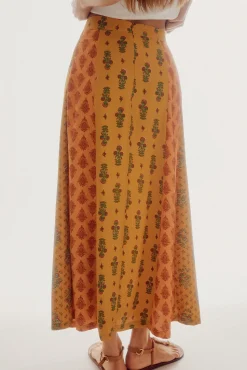 Slowlove Falda Midi Estampada Multicolor Outlet