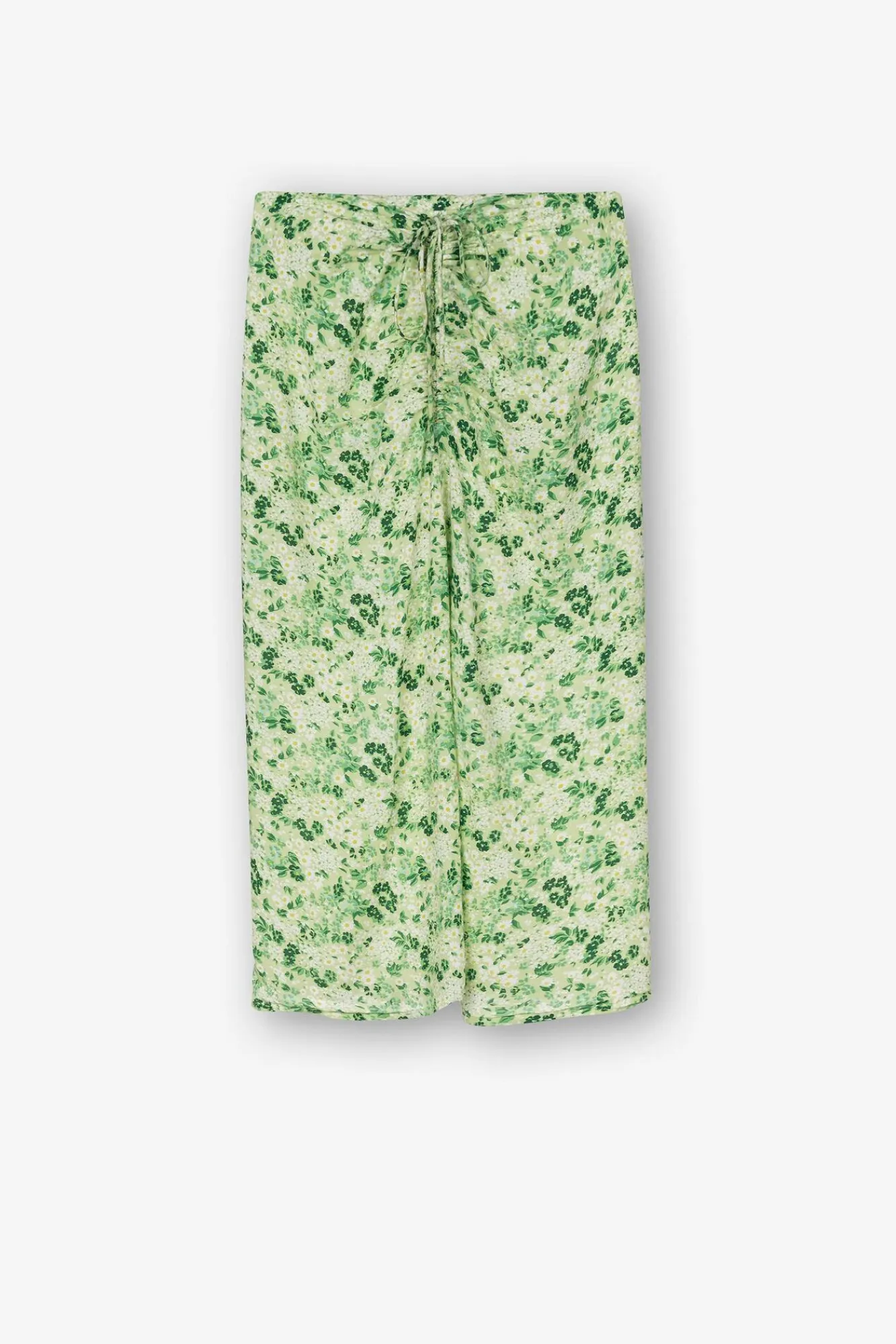 Tiffosi Falda Midi Estampada Con Frunces Marron Clearance