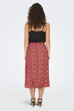 JDY Falda Midi Estampada Cruzada Gris Oscuro Hot