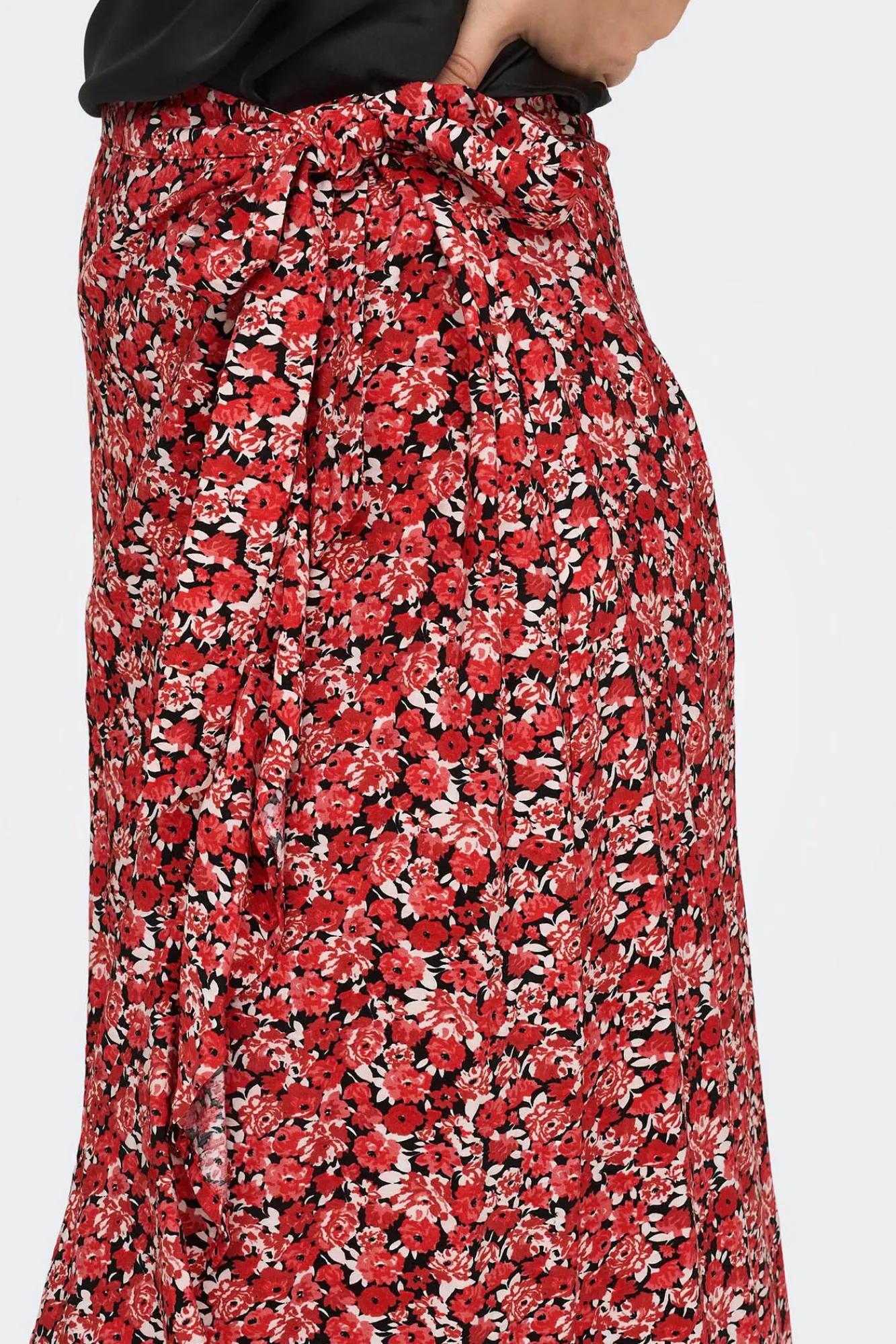 JDY Falda Midi Estampada Cruzada Gris Oscuro Hot