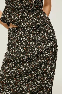 Pepe Jeans Falda Midi Estampado Floral Multicolor New