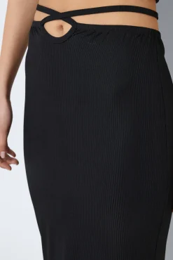 Noisy May Falda Midi Negra Negro Sale