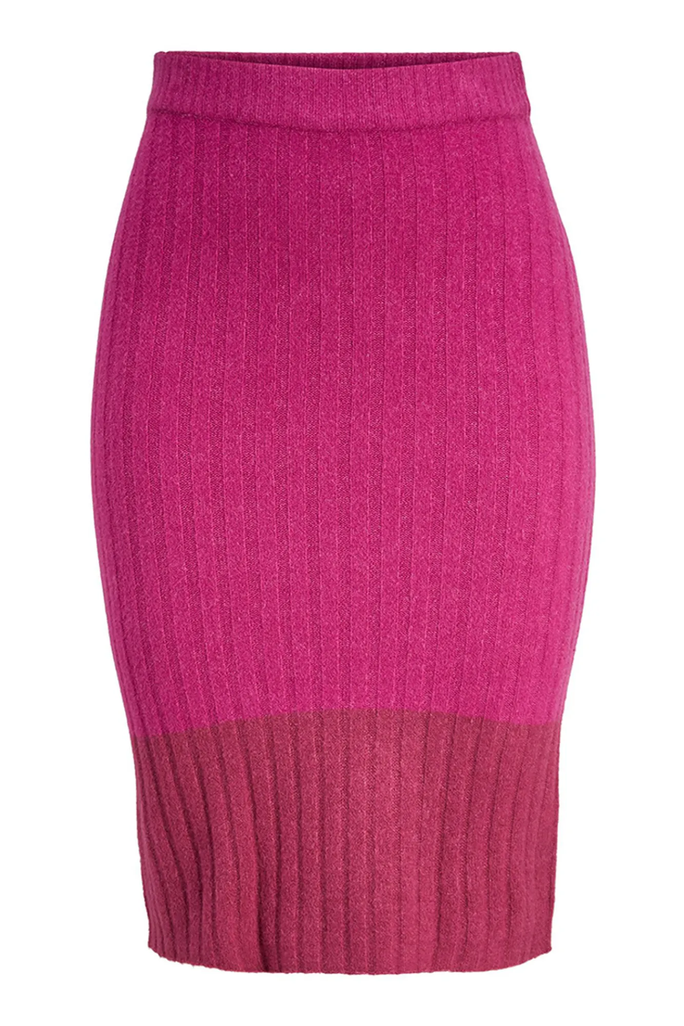 Jack & Jones Falda Midi Punto Morado