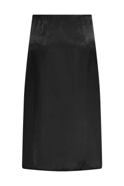 Only Falda Midi Satinada Negro Online