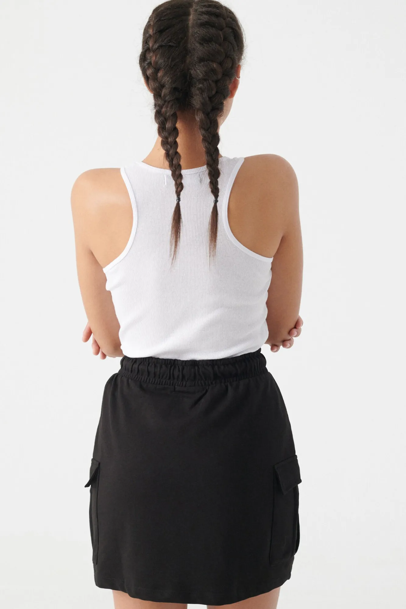 Inside Falda Mini Cargo Negro Sale