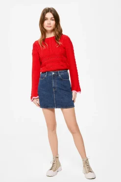 * Falda Mini Denim Azul Medio Hot