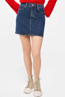 * Falda Mini Denim Azul Medio Hot