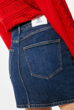 * Falda Mini Denim Azul Medio Hot