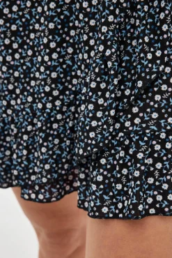 Inside Falda Mini Estampado Flores Negro Discount