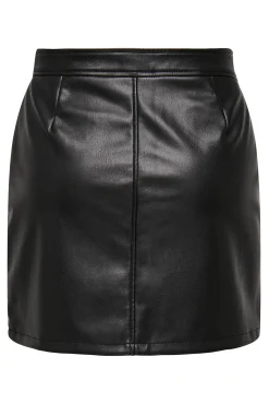 Only Falda Mini Polipiel Negro