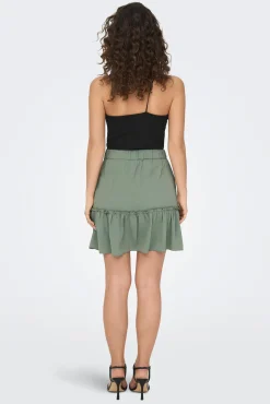 JDY Falda Mini Volantes Verde Clearance