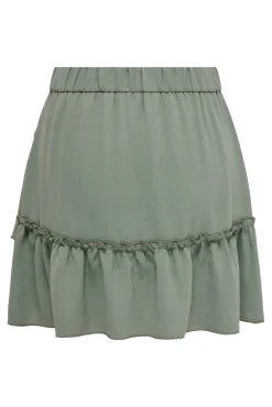 JDY Falda Mini Volantes Verde Clearance