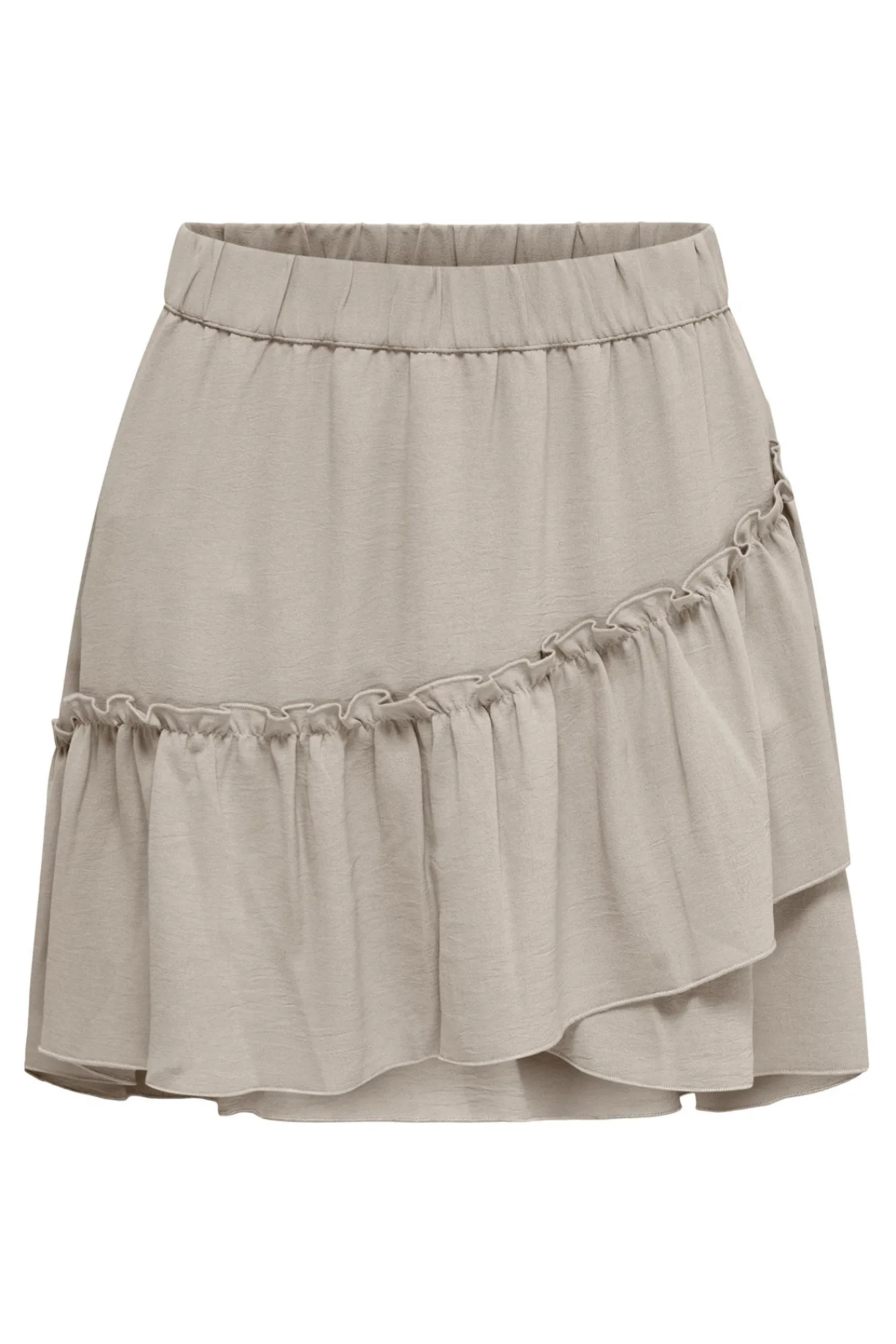 JDY Falda Mini Volantes Gris Medio Discount