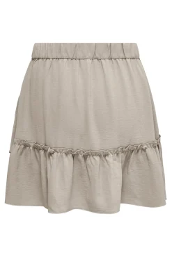 JDY Falda Mini Volantes Gris Medio Discount