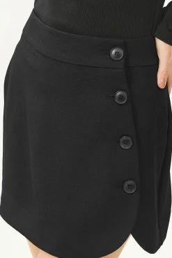 Pimkie Falda Pantalon De Polipiel Negro Discount