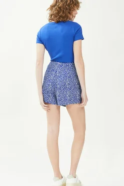 Pimkie Falda Pantalon De Tejido Vaporoso Estampado Azul Sale