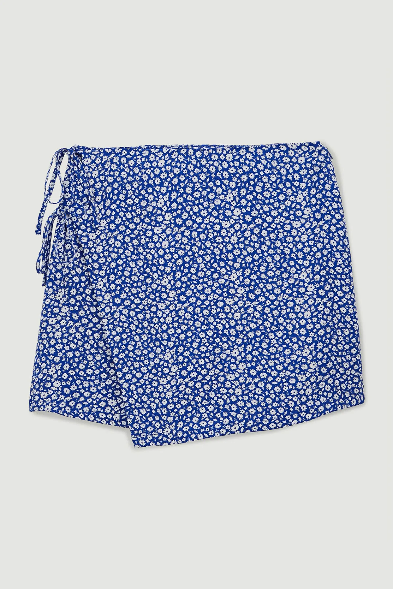 Pimkie Falda Pantalon De Tejido Vaporoso Estampado Azul Sale