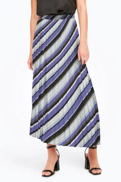 Only Falda Plisada Midi Morado Hot