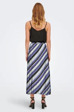 Only Falda Plisada Midi Morado Hot